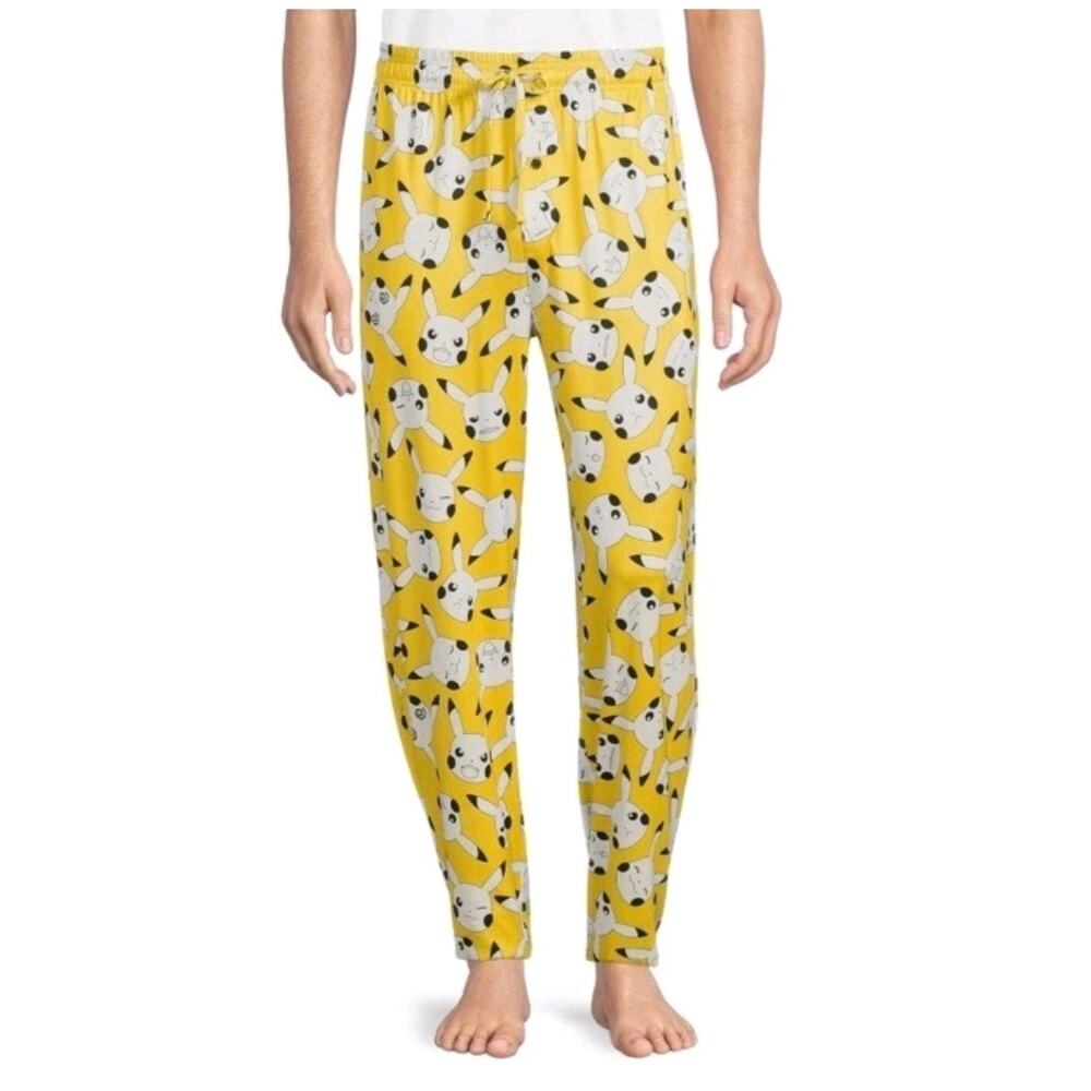 Pokemon Pikachu Sleep Lounge Pants With Drawstring and Pockets Size M Unisex EUC